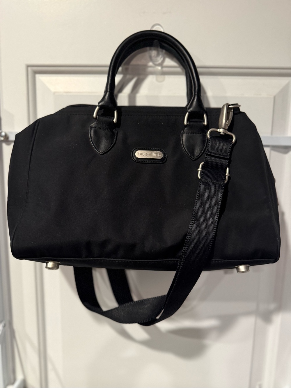 Baggallini Black Nylon Satchel with Shoulder Strap